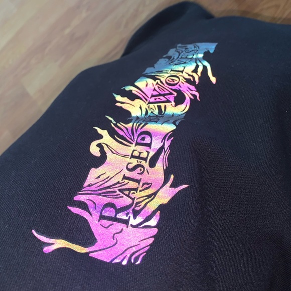 Raised By Wolves Black Hoodie - Men’s Black Hoodie, Cotton, Size Medium, - Picture 7 of 7